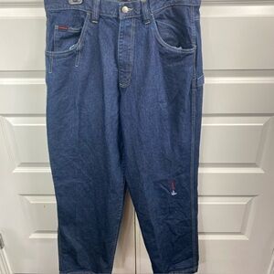 FUBU THE COLLECTION- Mens 36x34 Jeans Patchwork Baggy Wide Grunge Street